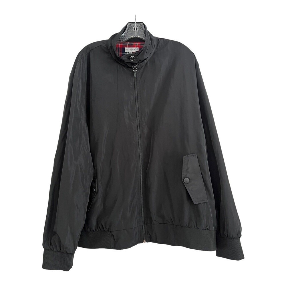 Hotouch Man Jacket Size XXL Windbreaker Black Full Zipper